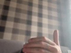 huge cock college stud morning wank with cumshot